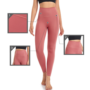 Custom Logo Wholesale Double Brushed High Waist Super Elastic <b>Yoga</b> <b>Leggings</b> Gym Training Athletic <b>Leggings</b> - Product Image 3
