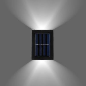 2 luci solari bianche per esterni, impermeabili, con 2 LED e sensore, per recinzioni, scale, patio, giardino, illuminazione esterna, lampade da parete. - Product Image 3