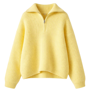 Women's Black Knit <b>Cardigan</b> O-Neck Collar Full Sleeve Winter <b>Sweater</b> Casual 100% Polyester Anti-Wrinkle Zipper Front Design - Product Image 5