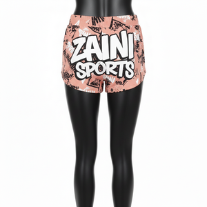 Shorts de mujer de alta calidad, material de poliéster y spandex, ligeros, elásticos, con logo impreso por sublimación. - Product Image 2