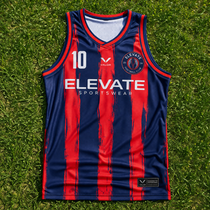 เสื้อบาสเก็ตบอลแบบสั่งทำพิเศษ ไซส์พลัส สำหรับทีมและลีก แห้งเร็ว ระบายอากาศได้ดี ผ้าโพลีเอสเตอร์ 100% พิมพ์ลายชื่อและหมายเลขผู้เล่น - Product Image 4