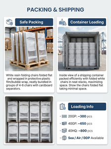 เฟอร์นิเจอร์เรซิ่นสำหรับใช้งานกลางแจ้งแบบกำหนดเอง <span class=keywords><strong>เก้าอี้</strong></span>พับได้สำหรับงานปาร์ตี้ ให้เช่าสำหรับงานอีเว้นท์ ขายส่งสำหรับงานแต่งงานและห้องนั่งเล่น - Product Image 5