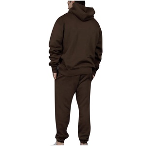 OEM Unisex <b>Plus</b> <b>Size</b> Hooded Casual Solid Hoodie Sweatpants Jogger <b>Set</b> <b>2</b> <b>Piece</b> Baggy Tracksuit Custom Gym Fitness Clothing - Product Image 3