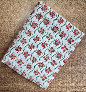 Tela 100% Algodón Estampada a Mano, 53/54 de Ancho, Patrón Floral Botánico, Tejido Transpirable de Peso Medio, Textil para el Hogar para Niñas - Product Image 1