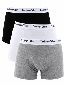 Coolvan Cklin Boxer pour homme, lot de 3, couleur unie, en spandex/coton tricoté, respirant, confortable, doux, sans couture, gris - Product Image 1