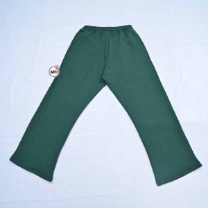 Pantalon de survêtement vert pour homme MRI, taille élastique avec cordon de serrage, décontracté, mi-lourd, tricoté, pour l'automne, avec logo brodé sur la jambe droite - Product Image 2