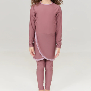 Long Sleeve Swim <b>Set</b> with Leggings Muslim Women's <b>Modest</b> Swimsuit <b>Set</b> Quick-Dry Full Body Swimwear Islamic Burkini Swim - Product Image 5