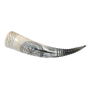 Corne à boire viking artisanale, style antique durable, corne naturelle de buffle, tasse à bière, cadeau, taille personnalisable, support inclus - Product Image 3