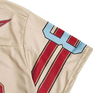 <b>Mesh</b> Football Jersey V Neck <b>Sparkly</b> Number Print Streetwear Sports <b>Top</b> OEM Breathable V-Neck Full Sublimation Team Uniform - Product Image 6