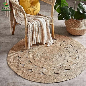 Alfombras de yute trenzadas a mano para pasillo y dormitorio hechas de material 100% yute, no tóxicas, seguras para niños y adultos. - Product Image 2