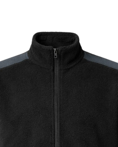 Ensemble de survêtement personnalisé pour homme, noir, avec empiècements contrastés, veste zippée intégrale et pantalon de jogging, fabricant sur mesure, vêtements de sport, tenue d'entraînement - Product Image 2