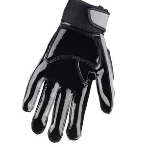 Full Finger Gloves PU Material Non Slip <b>Outdoor</b> Use <b>Hook</b> And Loop Closure Unisex All Seasons Black Gray - Product Image 3