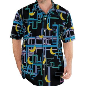 Chemises de plage personnalisées, style hawaïen, manches courtes, imprimé floral, séchage rapide, respirantes, coupe ajustée, décontractées, vacances d'été - Product Image 1