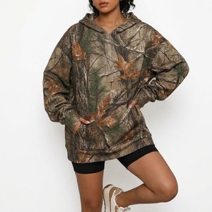 <b>Women</b> Blue <b>White</b> Camouflage Print <b>Hoodies</b> Oversized Drop Shoulder Long Sleeve Pullover <b>Hoodies</b> Sweatshirt Casual - Product Image 3