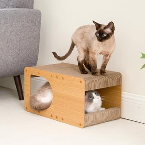 Luxury Classic Cardboard <b>Cat</b> Scratcher House 20-Inch Corrugated Eco-Friendly Scratcher for Indoor <b>Cats</b>. Large <b>Scratching</b> <b>Board</b> - Product Image 6
