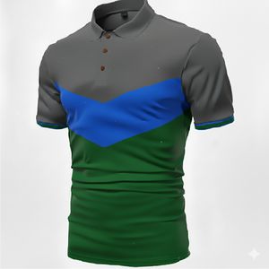 Camisa polo elegante para hombre, manga corta, mezcla de algodón, informal, moda de verano, cómoda, para uso diario - Product Image 1