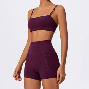 Ensemble de sport pour femme de haute qualité : survêtement, ensemble de compression pour la course et le yoga, ensemble soutien-gorge de sport sans manches, ensemble de yoga à manches longues - Product Image 5
