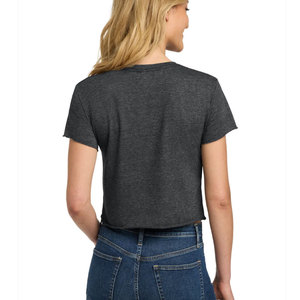 T-shirt à manches courtes et col rond gris foncé pour femme Next Level 5080, Crop top rose pour femme en gros — Desert Pink Blank Festival - Product Image 4