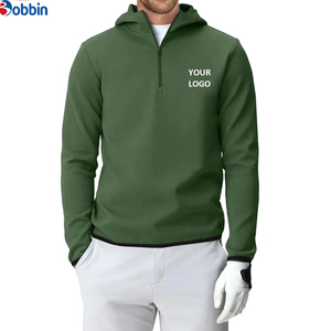 เสื้อฮู้ดกอล์ฟแบบซิปครึ่งตัว รุ่นใหม่ล่าสุด สำหรับทุกเพศ แขนยาว พิมพ์ลายดิจิตอล โลโก้ด้านหน้า - Product Image 1