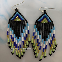 Boucles d'oreilles en perles de rocaille bohème fabriquées à la main macramé glands colorés à la mode motif de boule de femmes diamant perle cadeau de mariage principal