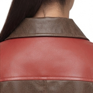 Premium Ladies <b>Long</b> Sporty <b>Leather</b> Motorcycle Biker <b>Jacket</b> for Women - Product Image 5