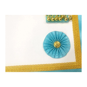 Delantal de Reglamento de la Francmasonería Master Mason Blue Lodge, Bordado Plateado de Alta Calidad, Tela de Cuero/Cordero, MOQ Bajo, Diseño Personalizado - Product Image 3