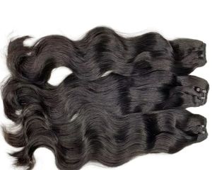 Extensions de cheveux naturels indiens Remy à clipser, 30 pouces, ondulés, pointes pleines, double trame, noirs - Product Image 3