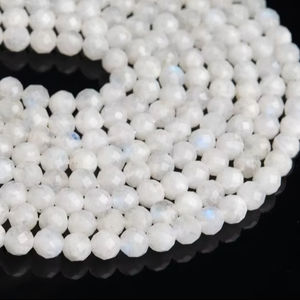 Perles de pierre de lune arc-en-ciel de 4-5 mm, qualité supérieure, pierres précieuses naturelles, facettées, rondes, en vrac, lot en gros - Product Image 6