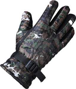 Premium Customized Waterproof Split Finger Brown Unisex Zipper Pocket Drawcord <b>Ski</b> <b>Gloves</b> Polyester Oxford Fabric for Skiing - Product Image 6