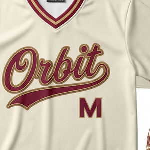 Maillot de baseball sublimé en gros, 100 % polyester, tissu interlock à séchage rapide, logo personnalisé, uniformes d'équipe pour les écoles - Product Image 6