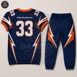 ชุดเสื้อและกางเกงอเมริกันฟุตบอลแบบซับลิเมชั่นสั่งทำพิเศษสำหรับ OEM พร้อมชื่อและหมายเลขผู้เล่นแบบกำหนดเอง เสื้อผ้ากีฬาสำหรับผู้ชายและเยาวชน - Product Image 2