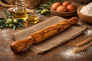 Wooden Rolling Pin Belan Rustic Kitchen Dough <b>Roller</b> Traditional Wood Roti and Chapati <b>Pastry</b> Pizza Dough Baking and Home Cookin - Product Image 6