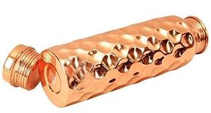 Handmade Diamond Hammered Pure Copper Water Bottle 2000ml Large Capacity Leakproof Copper <b>Drinkware</b> for Healthy Water Storage - Product Image 5
