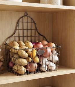 Wholesale Double <b>Wall</b> Mounted Metal Wire Caddy Premium Quality <b>Hanging</b> Organizer for Kitchen Utensils <b>Storage</b> Holders Racks - Product Image 5