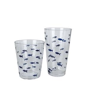 Gobelets en plastique réutilisables motif poisson, résistants aux chocs, style vintage, pour les fêtes - Product Image 2