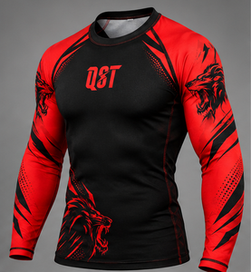 Camiseta Deportiva de Compresión para Hombre, Manga Larga, Protección UV, Poliéster/Algodón Ecológico, Secado Rápido, Transpirable, para MMA, Gimnasio y Entrenamiento - Product Image 3