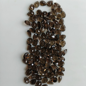 Cuarzo Ahumado Natural 8x6MM Corte Pera, Gema Suelta de la Mejor Calidad para la Fabricación de Joyas - Product Image 2