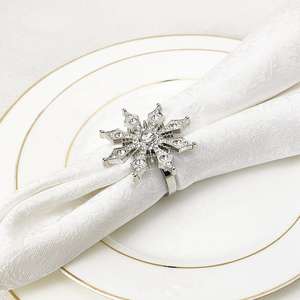 Ensemble d'anneaux de serviette réutilisables élégants, accessoires de table élégants pour les événements, les hôtels et les maisons - Product Image 3