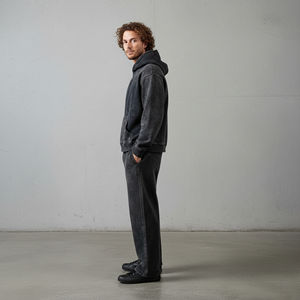 Survêtements de sport de haute qualité à capuche, bicolores, imprimés sur mesure, pull-over, coupe classique, 100% coton, ensemble 2 pièces pour homme - Product Image 4