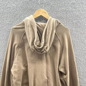 เสื้อฮู้ดดี้แฟชั่นผู้ชาย ตกแต่งด้วยคริสตัล ฮิปฮอป ดีไซน์วินเทจ ล้างสีแบบวินเทจ โลโก้คริสตัลแบบกำหนดเอง เสื้อฮู้ดดี้ซิปแบบลำลอง - Product Image 6