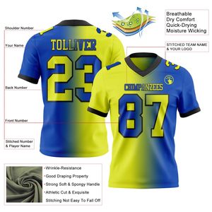 Camiseta de Fútbol Americano, Tela Interlock, Impresión Completa, Nombre y Número del Equipo Personalizados, Proveedor de Fábrica, Ropa Deportiva - Product Image 4