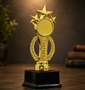 Trophée portable en métal moulé sous pression avec finition chromée, impression UV et gravure laser pour événements sportifs, académiques et d'entreprise - Product Image 1