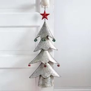 Handmade Aluminum Christmas <b>Tree</b> <b>Ornament</b> Hanging Rustic Style Decor Medium Size - Product Image 1
