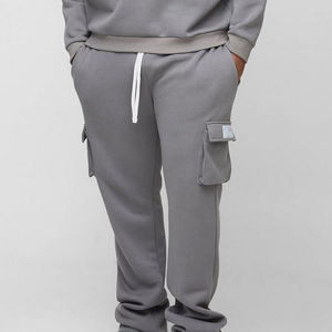 Ensemble de survêtement personnalisé pour homme, survêtement uni, pantalon de sport pour l'entraînement et le fitness, ensemble 2 pièces, survêtement évasé pour l'hiver - Product Image 5