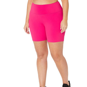 Solid Color Breathable Spandex/Nylon Hot <b>Shorts</b> <b>Women</b> Gym <b>Shorts</b> <b>Elastic</b> <b>Waist</b> Skinny Fit Customizable High Quality - Product Image 1