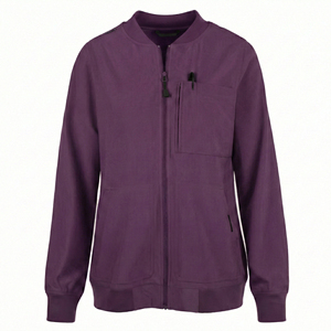 Blouson de travail léger et extensible 4 directions pour femme, personnalisable, avec fermeture éclair sur le devant, uniforme d'infirmière, blouson d'hôpital, blouson bomber pour médecin - Product Image 6