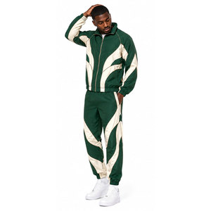 Conjunto Deportivo Cortavientos con Colores Personalizados, Hombros Caídos, Impermeable, Chaqueta con Cremallera y Pantalón de 2 Piezas para Hombre - Product Image 2