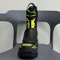 Bottes de pompier N03 personnalisées EN ISO 0344:2012/ss 105, protection contre les coupures, imperméables, ignifuges, antidérapantes, respirantes, en cuir de vache