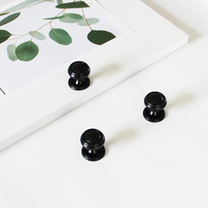 Cheap Price Modern Black Zinc Alloy Round <b>Cabinet</b> Knob Minimalist Drawer Handle Cabinetry Handles for <b>Kitchen</b> Bathroom Wardrobe - Product Image 1