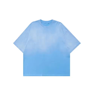 เสื้อยืดทรงบ็อกซี่คุณภาพสูงสำหรับผู้ชาย สไตล์วินเทจฟอกสี  รับทำโลโก้ตามสั่ง  ใส่สบาย ระบายอากาศได้ดี เป็นมิตรต่อสิ่งแวดล้อม ขายส่ง - Product Image 1